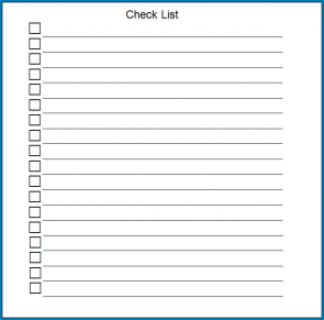 √ Free Fillable Blank Checklist Template | Checklist Templates