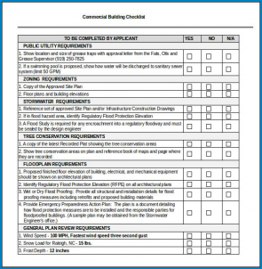 √ Free Printable Building Checklist Template | Checklist Templates