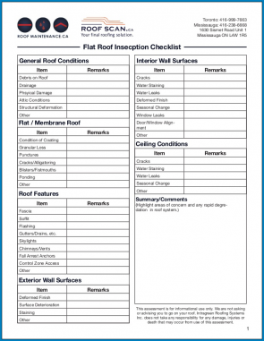 √ Free Printable Roofing Checklist Template | Checklist Templates