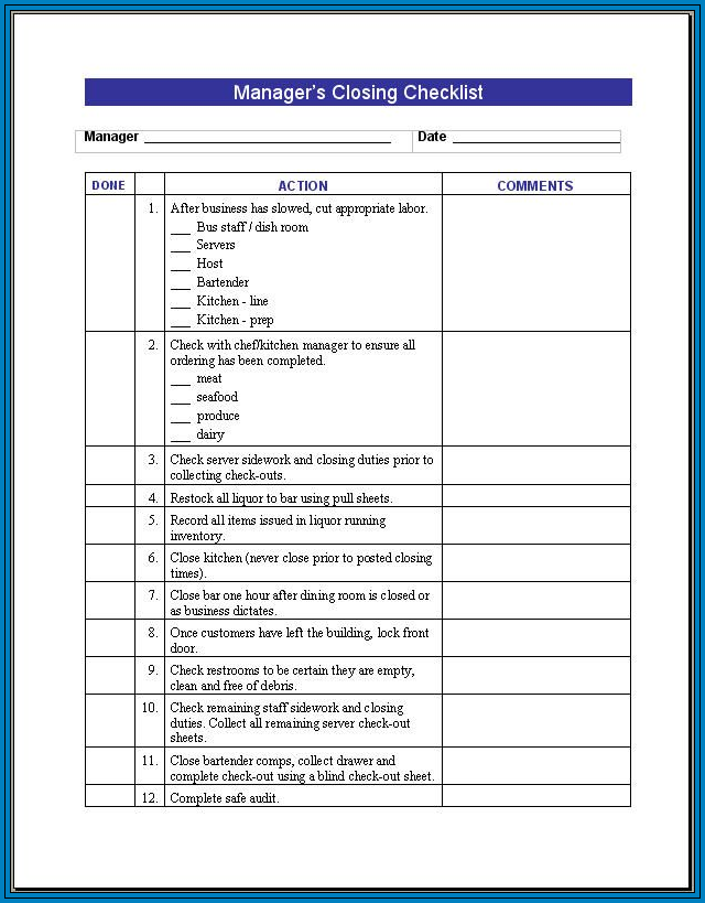 Opening And Closing Checklist Template from www.checklist.templateral.com