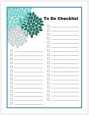 √ Free Printable To Do Checklist Template | Checklist Templates