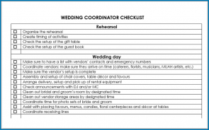 √ Free Printable Wedding Coordinator Checklist Template | Checklist ...